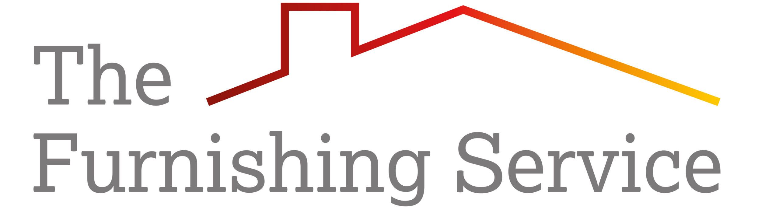 Text that says The Furnishings Service with roof over.