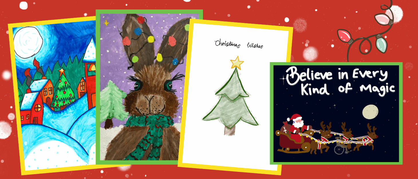 Christmas cards drawn by children