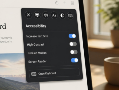 a computer showing accessibility settings